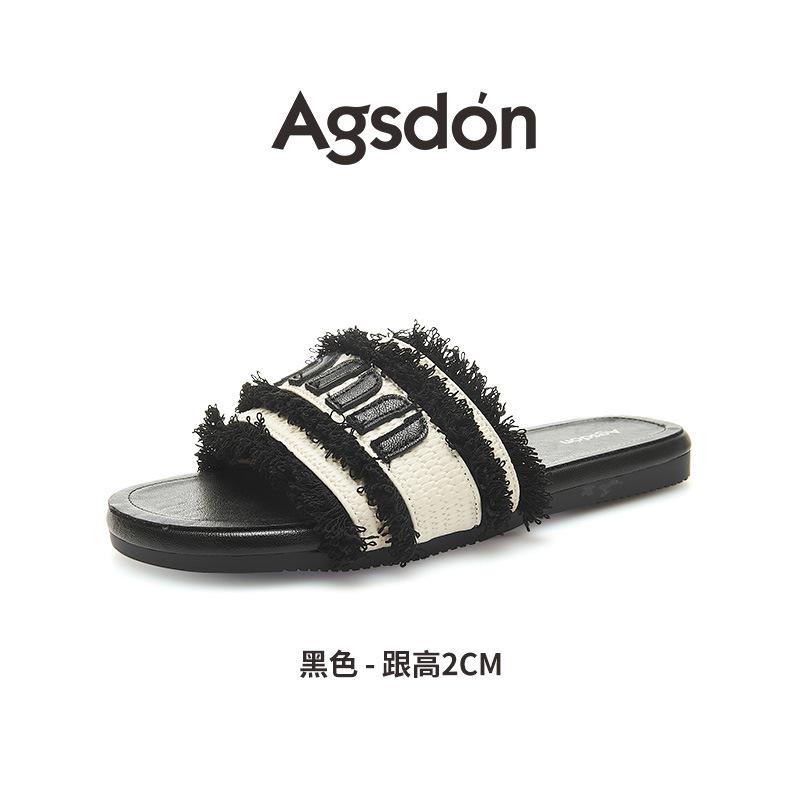 

Тапочки Augustine женские летние 2025 новая мода повседневные сандалии на плоской подошве сетевые красные с юбкой сандалии 40