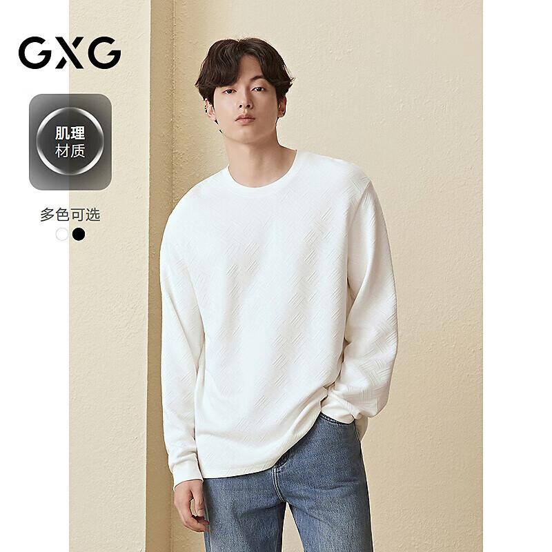 GXG Men's Textured Jacquard Long Sleeve T-Shirt