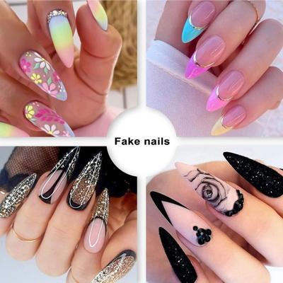 24Pcs Water Drop Nail Stickers Ins Style Long-lasting Comfortable Nail Stickers DIY Nail Art Accessory