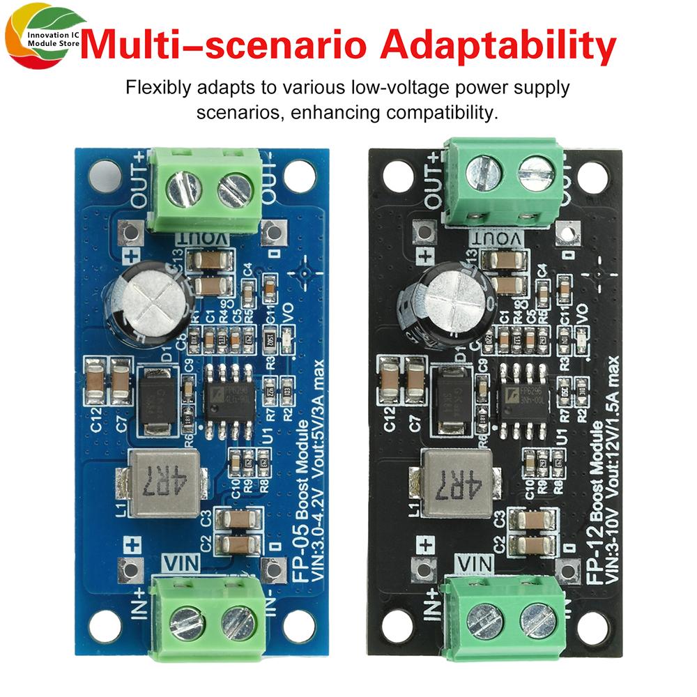 DC-DC Step-up Module 20W Boost Module Supports 3.3V 5V to 5V 12V Regulated Power Supply Module Low Temperature Operation