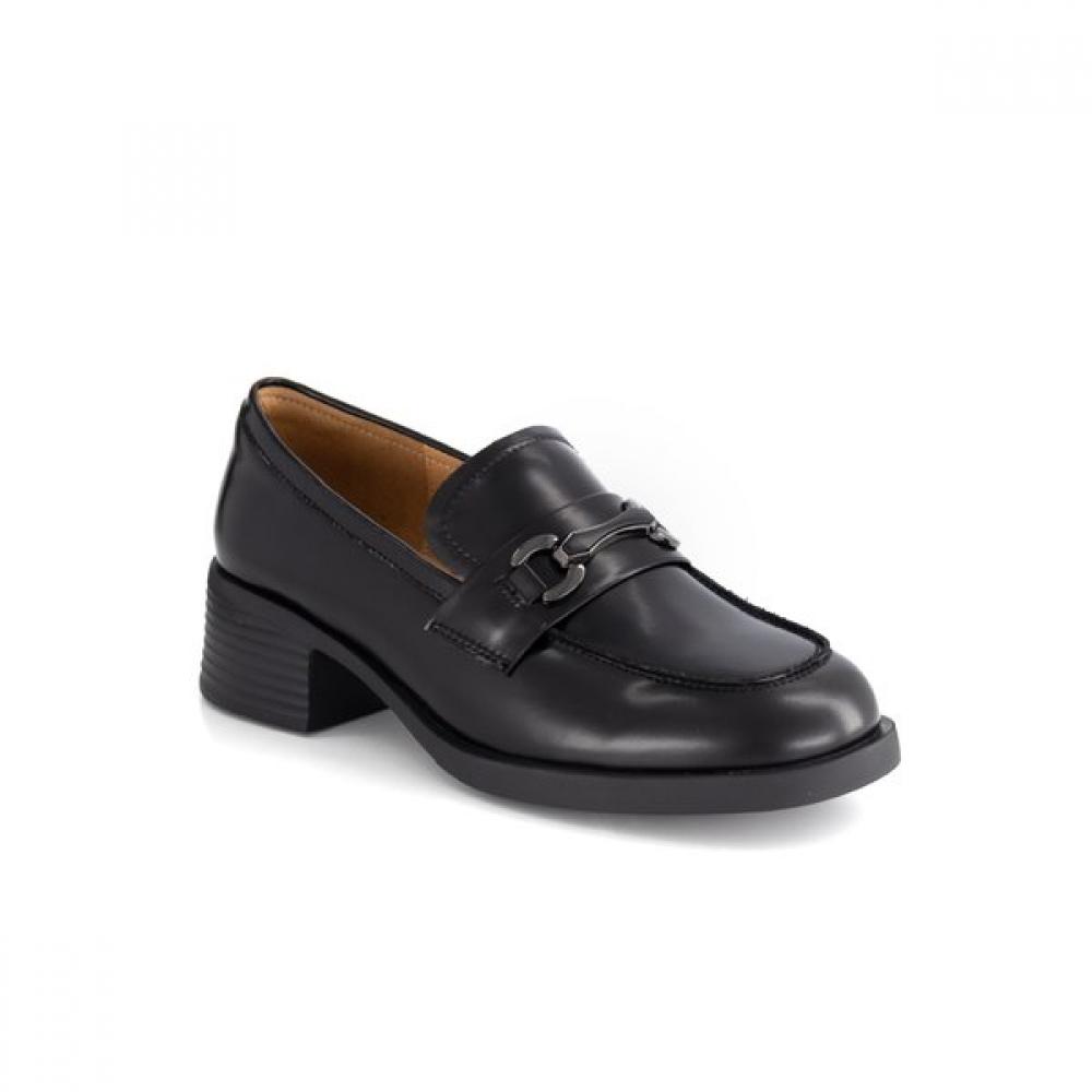 

DakS Women S Chunky Loafer Buckle Decoration Semi dreSS 5cm drS627ka10 Black 225/black (KA10)