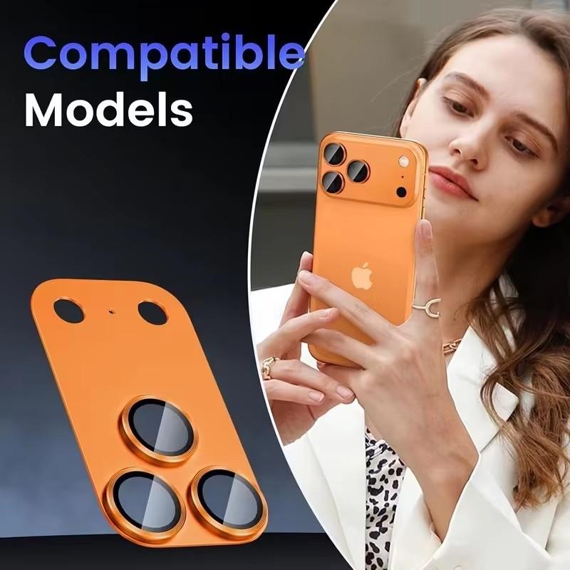 1PCS Protective Film For iPhone 17 Pro Max/iPhone 17 Pro/17 Air Full Coverage Ultra-Thin Camera Lens Protector Metal Frame New