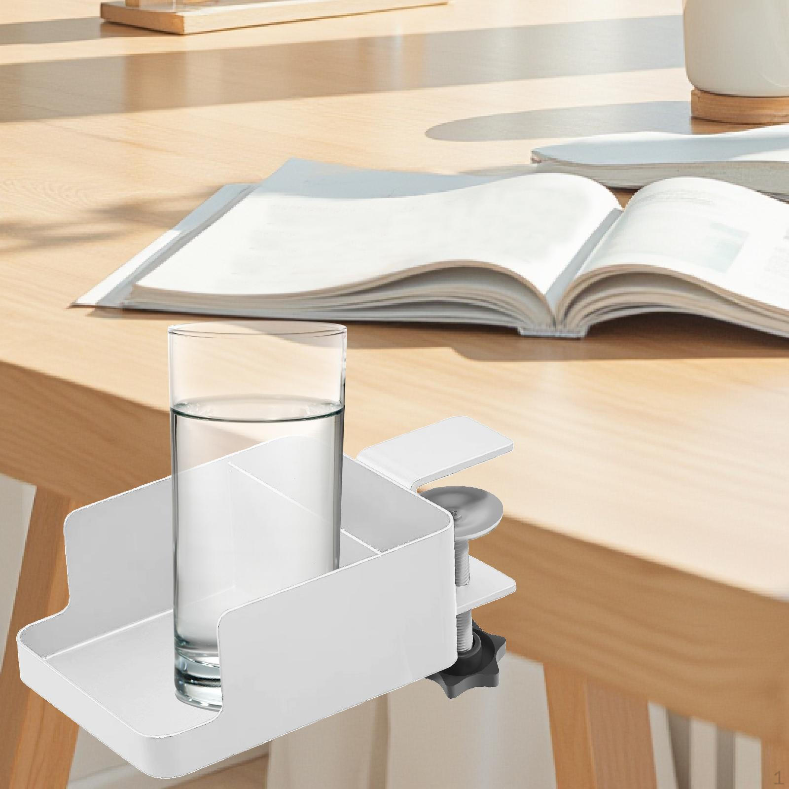 

Подставка для стакана, настольный органайзер, практичный зажим для телефона и напитков белый