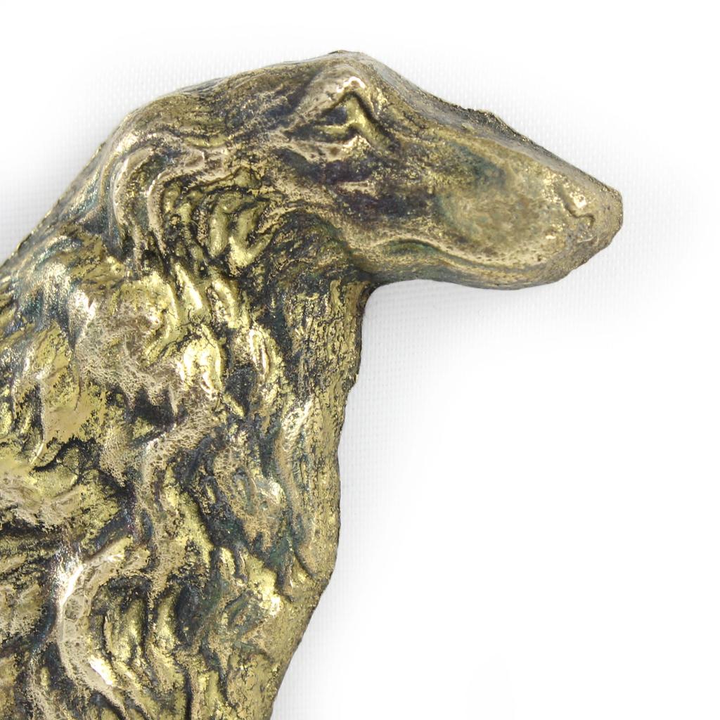 Borzoi, Russian Hunting Sighthound – A door sign with a dog, a brass welcome plaque | Art-Dog