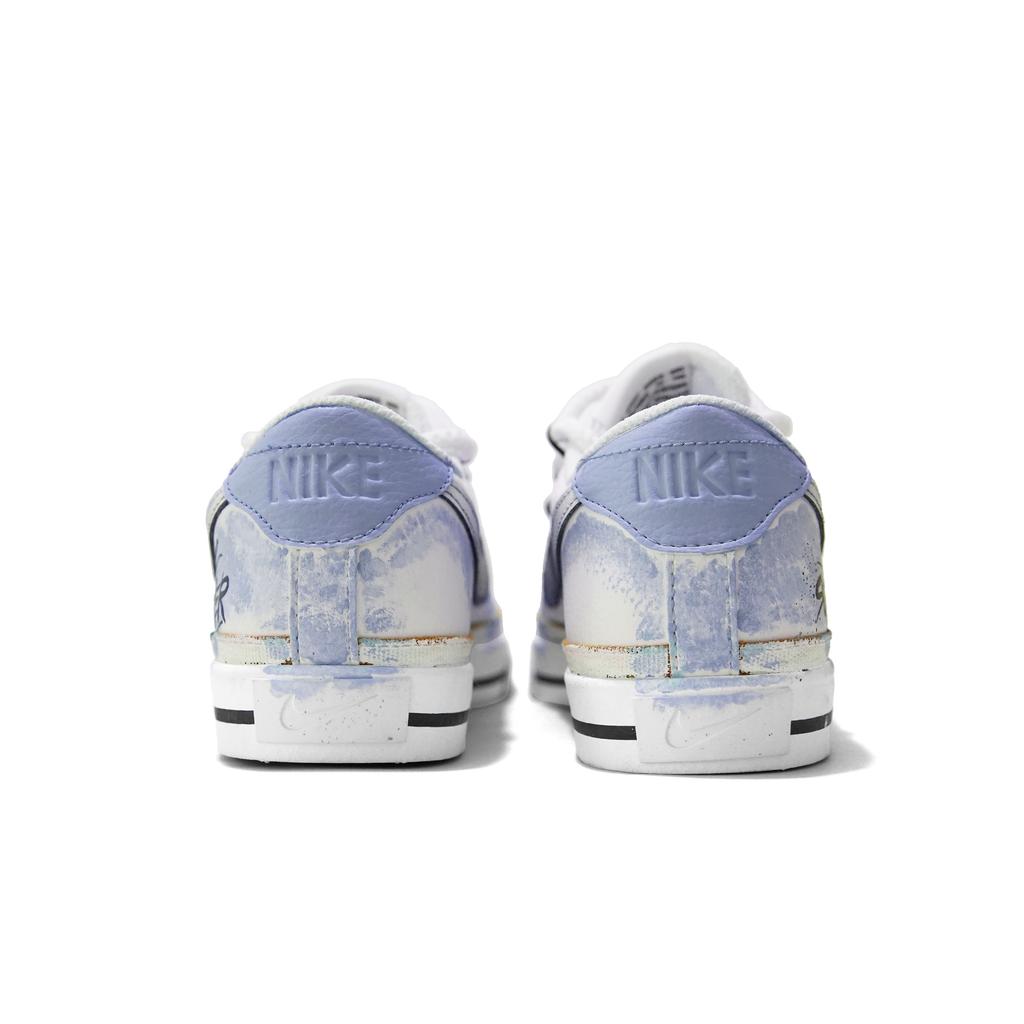 Nike Court Legacy Graffiti Notebooks Coverage Abrasion Resistant Coverage Abrasion Resistant Low Top Skateboard Shoes DH3162-100(Team1094-)