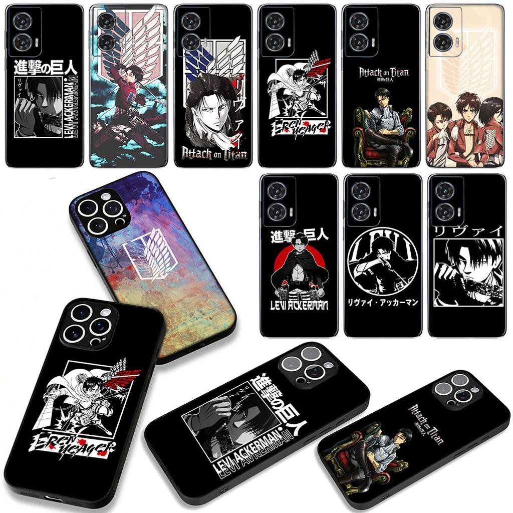 Attack on titan Eren Jaeger levi Phone Cover Case for Apple iPhone 16 15 14 Plus 13 12 Mini 17 Pro Max + 16E Air 16+ ProMax