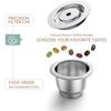 Filtros de Cápsula Recarregáveis Copos de Espresso de Aço Inoxidável Cápsulas de Café Reutilizáveis Para Nespresso Com Tamper Anel Dosador