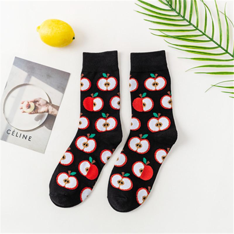 Women's Cute Japanese Fruit Cotton Socks - Mid Tube, Trendy All-Match Korean Style