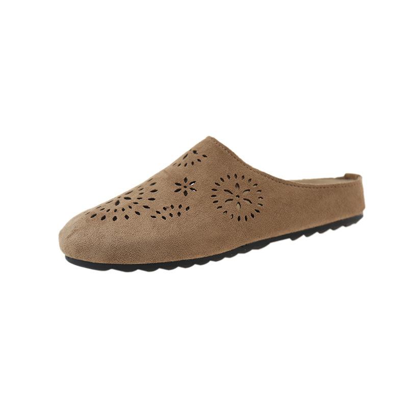 Hollow bag head half slippers women's summer 2025 Boken new outer wear thick-soled casual cool slippers versatile soft bottom