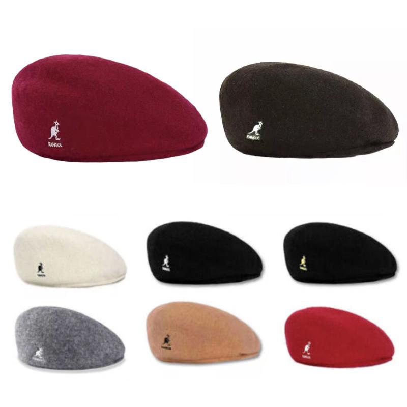 Kangol Woll-Barett Hut Modischer Trendiger Stil mit Kurzer Krempe für Alle Jahreszeiten