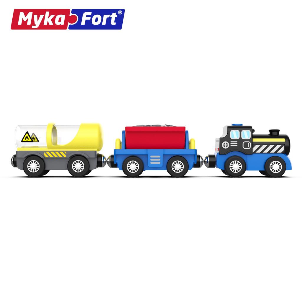 Small Train Wooden Track Electric Toy Simon Engineering Car Children's Wooden Educational Assembled Toy Car