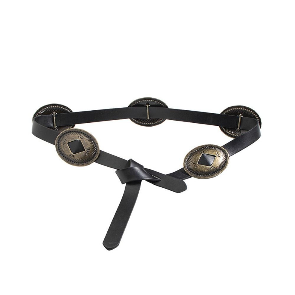 Thin Width Women's Belt Versatile Design Retro Black Belt Fashionable Fashion Belt Daily Wear