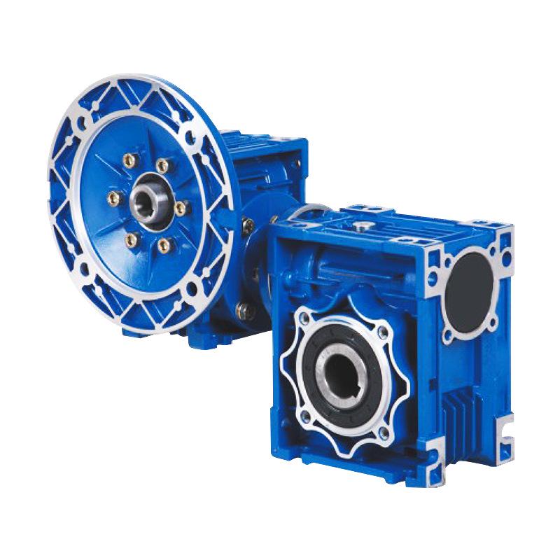NMRV40 Dual Stage Worm Gear Reducer with Double Output Shaft for High Torque Stepper Motors