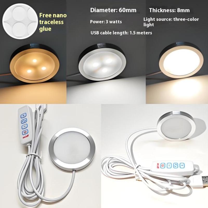 Lampa USB Okrągła Ultracienka Ze Stopu Aluminium 5V Akcesoria do Drukarki 3D Części Światła LED Model DIY Ciepła Biel/Wielokolorowa