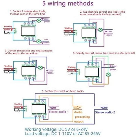 DR25E01 DPDT Relay Module Double Pole Double Throw Self Locking Bistable Relay Module Board (DC 6-24V)