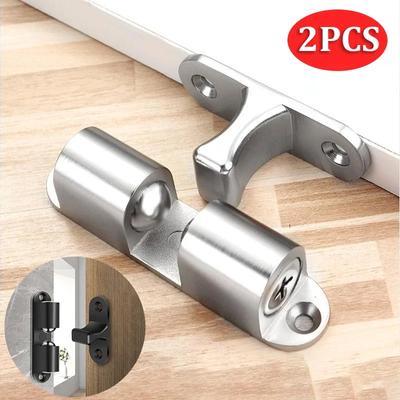 2PCS Zinc Alloy Household Silent Suction Invisible Door Touch Buckle Door Suction Punch-free Doors Stopper Doorer Suction
