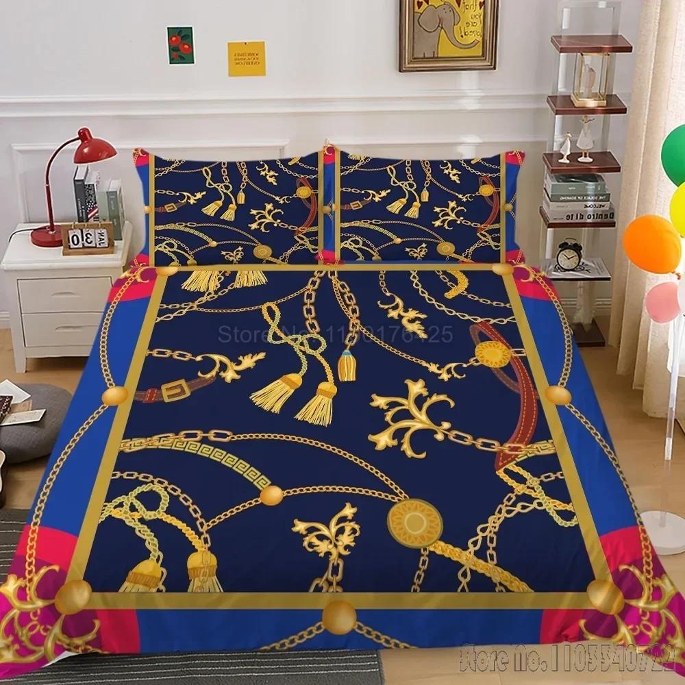 Fashion 3D Digital Luxury Print Duvet Cover Set HD Comforter Cover for Kids Bedding Sets Bedclothes Bedroom Decor