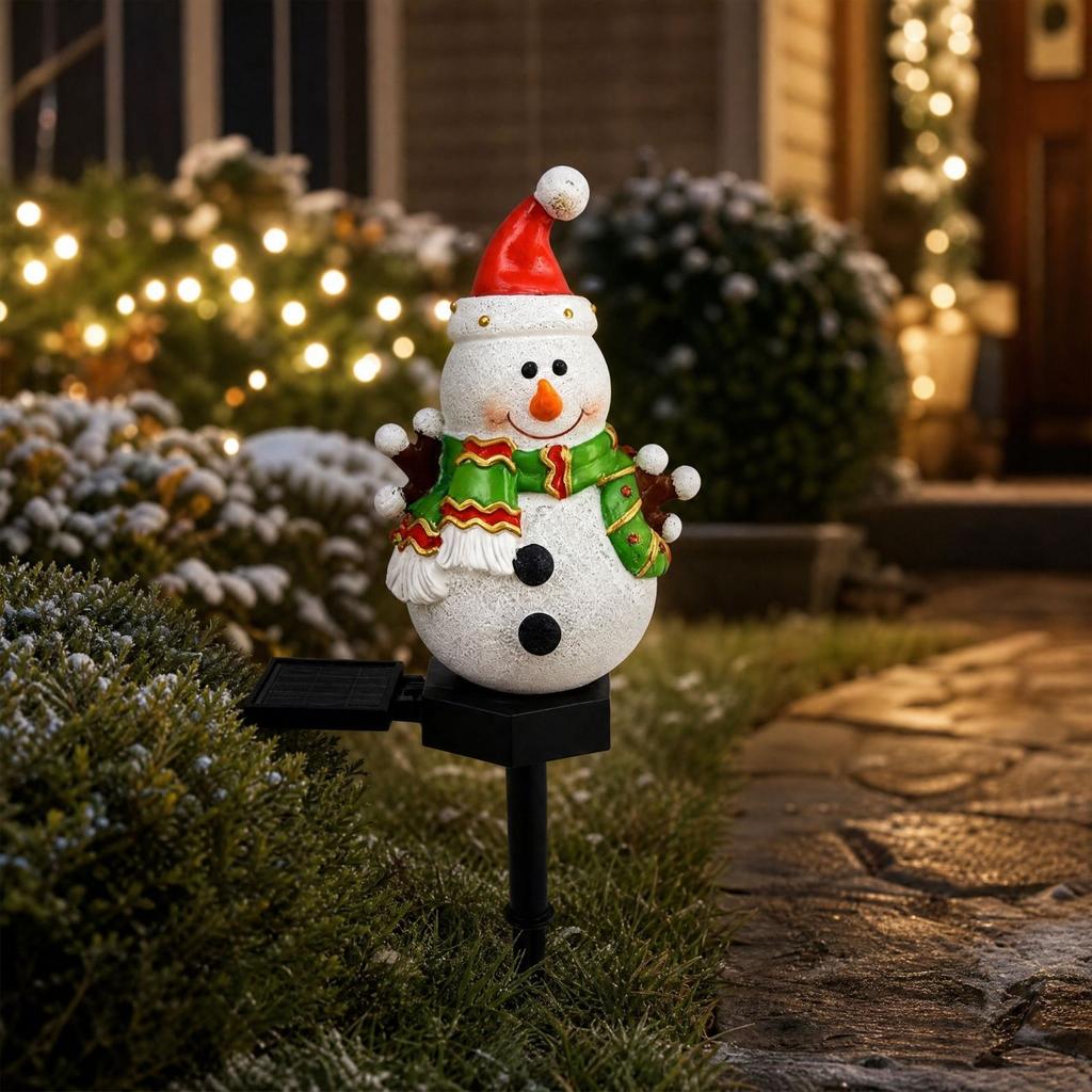 Snowman Ground Stake Light for Outdoor Christmas Yard Garden Path Decor