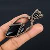 Black onyx Pendant, 999 Copper Wire Wrapped Gemstone Jewelry, Handmade Pendant, For Mother Day