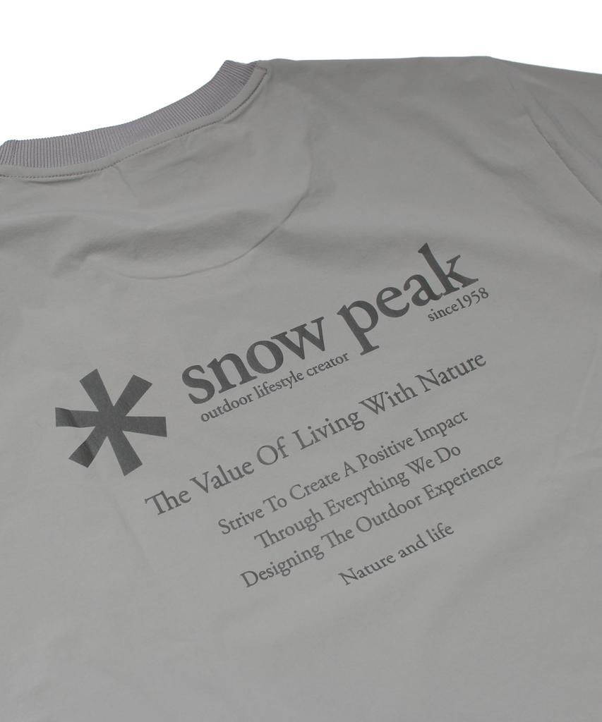 Snow Peak Thin-tech Woven Short Sleeve T-Shirt (M FGY)