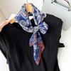 Korean Decorative Scarf Scarf Summer Scarf Square Scarf High-end Thin Style Xiliya Printed Square Scarf Tied Hair Strap
