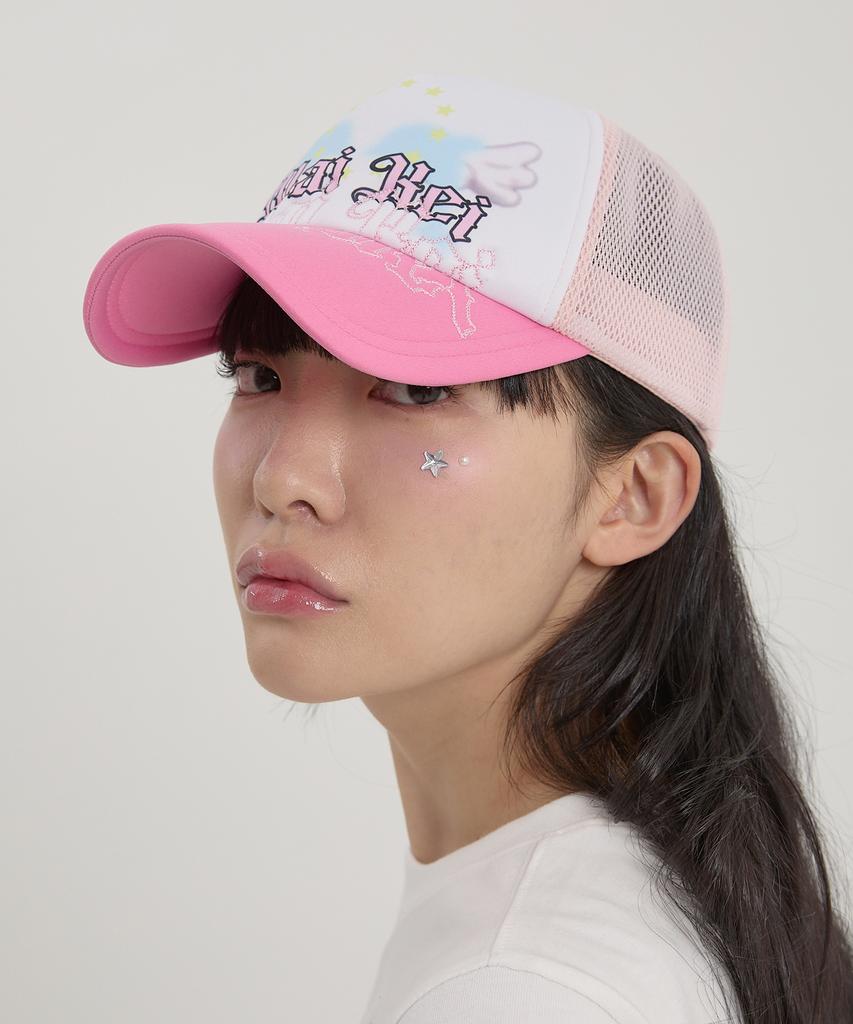 WAIKEI Angel Dolphin Trucker Cap Pink