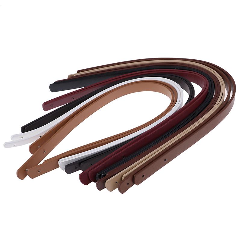 1Pair(2Pcs) Faux Leather Detachable Belt Handle Diy Replacement Handbag Strap