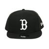 [New Era] 9FIFTY Cap for Men, Major League Baseball, Boston Red Sox, Black x White, Black [Used]