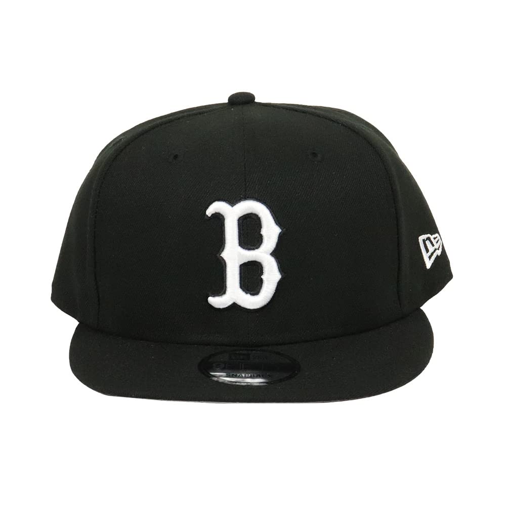 [New Era] 9FIFTY Cap for Men, Major League Baseball, Boston Red Sox, Black x White, Black [Used]
