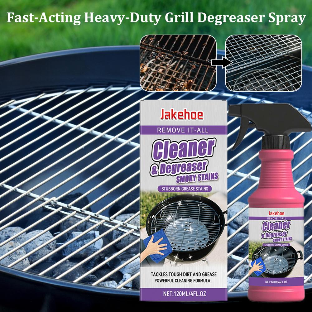 Spray Detergente Potente per Griglia 120ml, Sgrassatore Schiumogeno Rapido per Forno, Piano Cottura, Cappa, Rimuovi Macchie di Grasso BBQ