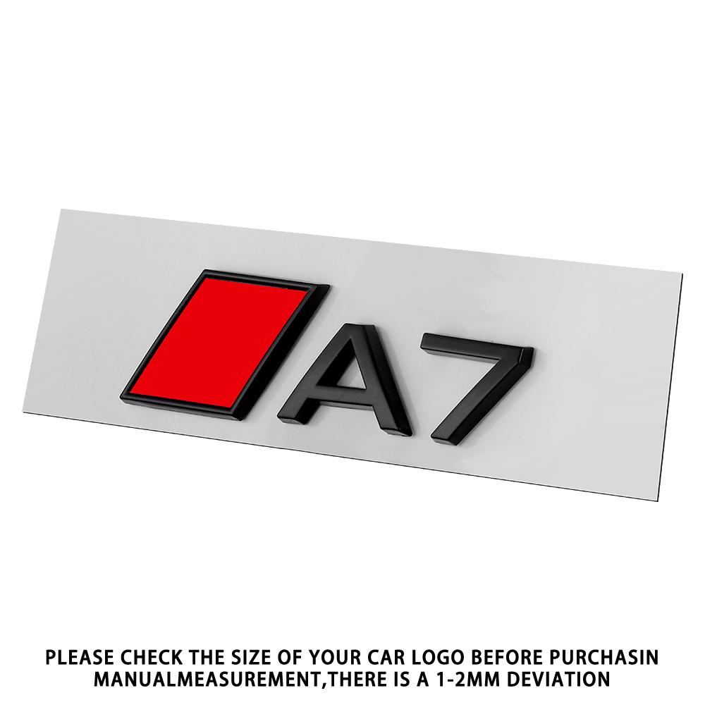 3D Numbers Letters RS A3 A4 A5 A6 A7 A8 Badge For Audi Car Fender Trunk Rear Logo Sticker Black/Silver Styling Decor Accessories