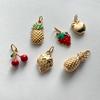 eManco Stainless Steel Charms Bohemian Style Fruit Elements Strawberry, Pineapple, Cherry Summer Trendy Jewelry Pendant