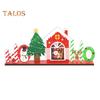 Christmas Table Sign Wooden Snowman Santa Reindeer Xmas Tree Ornaments Merry Christmas Decoration for Home Party DIY Decor
