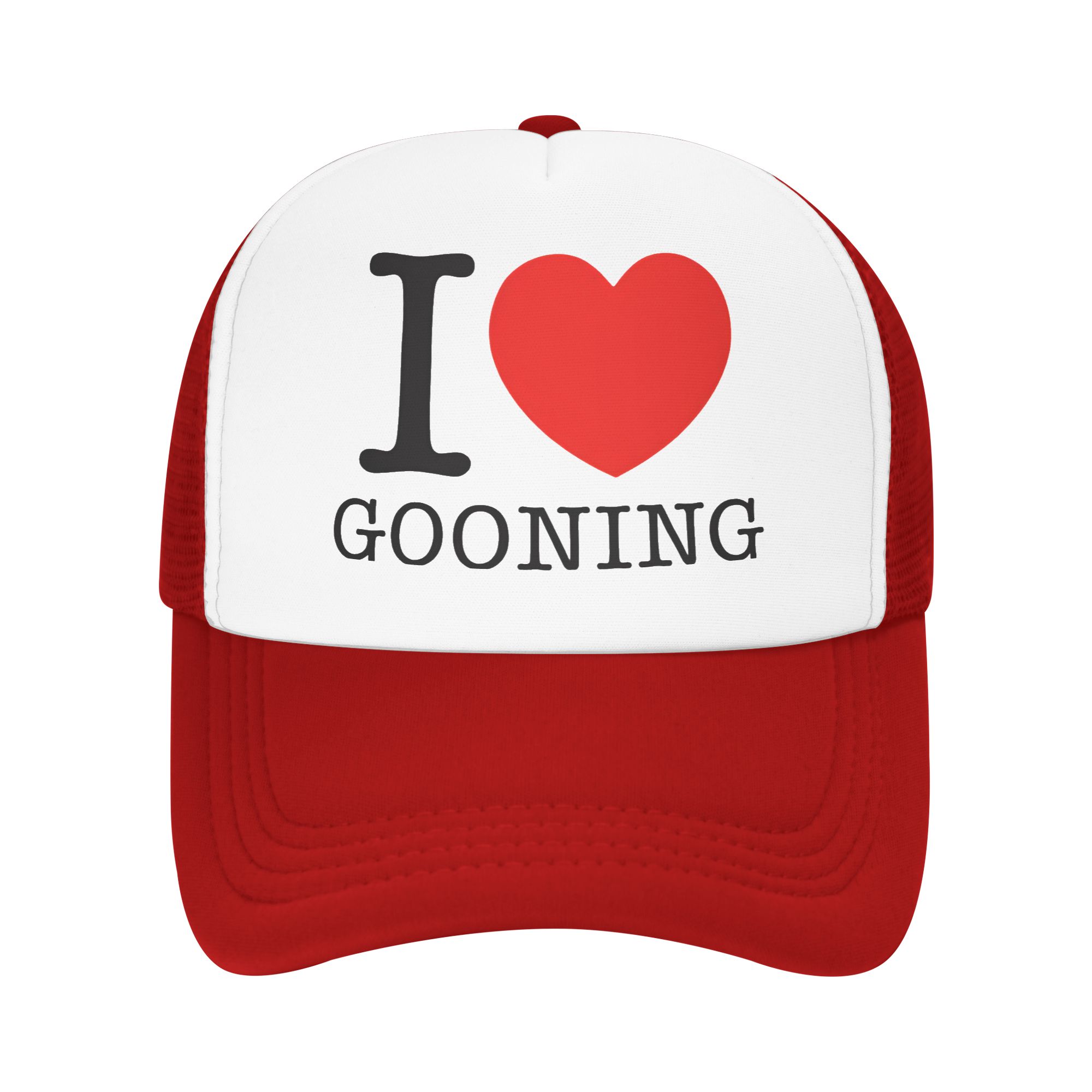 

Summer Mesh Sun Hats I Love Gooning Summer Baseball Cap Trendy Trucker Hat Unisex-Teens Print Hiking Fishing Snapback Cap One Size