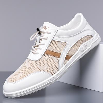 Mode Sommer Mode Neue Herren Air Mesh Atmungsaktiv Gemischt Freizeitschuhe Herren Weiß Schwarz Sport Walking Sneaker Flats Loafers