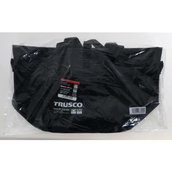 TRUSCO Waterproof Tarpaulin Tote Bag, Large, Black, TTBL-BK