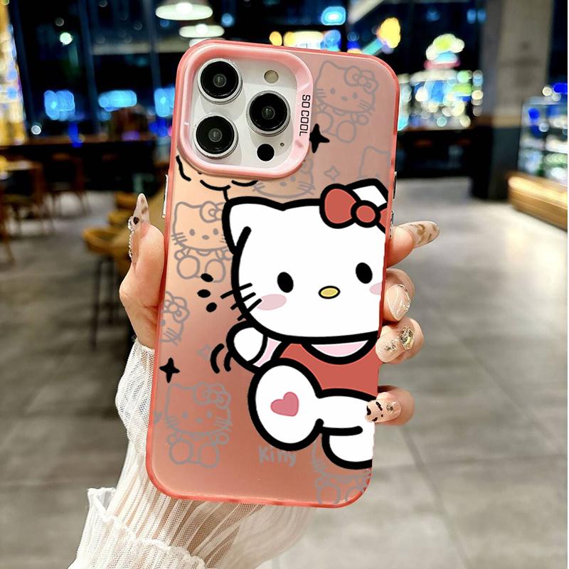 Cute Hello Kitty Casing For Iphone 17 Air 17 Pro Max 1615 14 11 12 13 Pro Max 16 Plus 16e 13 Mini Lovely Cartoon Hard Phone Case