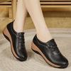 New Style Perforated Breathable Women's Summer Casual Shoes with Wedge Heels and Thick Soles