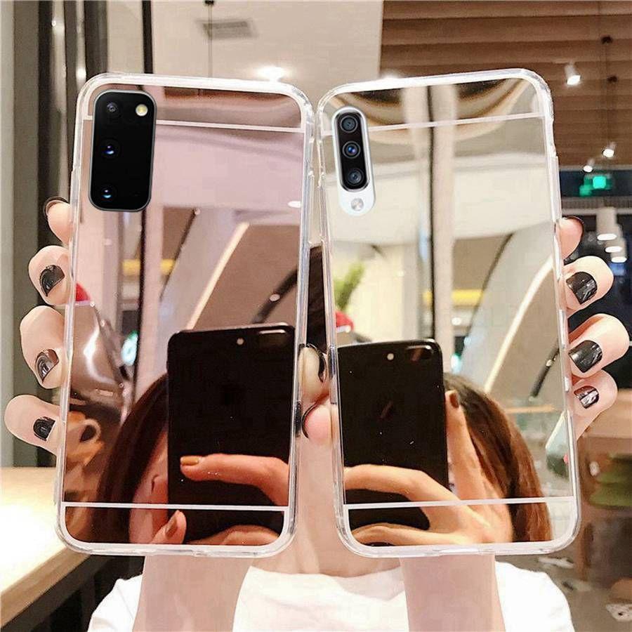 Makeup Mirror Bling Silicone Case For Realme 9 Pro OPPO A96 A54 A74 A94 A79 5G A76 A53 A16 A38 A57 A77 A60 Cover