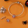 Halloween Party Copper Gothic Scarlet Flower Skull Beads Fit Charms Diy Bracelet For Jewelry Making Women Gifts