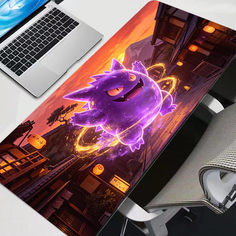 Computer Mouse Pad Gaming MousePad Large Mouse Pad Gamer Keyboard Pad Gengar Pikachu Sakura Pagoda Rug PC Desk Mat Tapis Souris