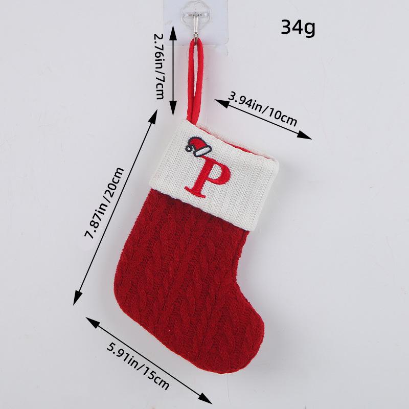 Classic Red Letter Christmas Socks, Hong Kong Love Knitted Holiday Decor