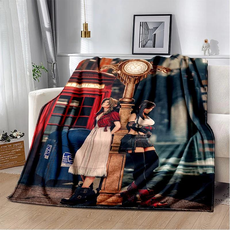 New Style Cloud Tifa Aerith Final Fantasy Games Sephiroth Blanket,Soft Throw Blanket for Home Bedroom Bed Sofa Cover Kids