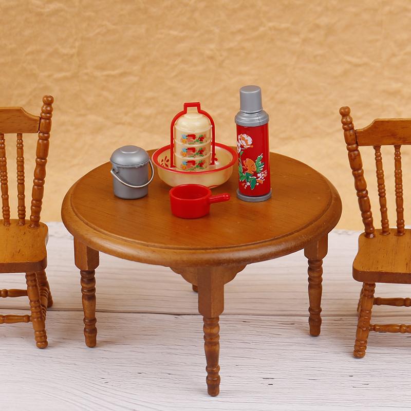 8Pcs/Set Dollhouse Miniature Chinese Wedding Gift Box Vintage Water Bottle Model