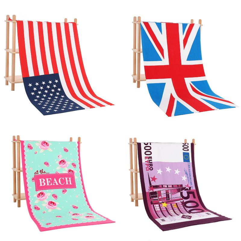 Sports Microfiber Towel Bright Print Highly Absorbent Swimming Travel Supplies