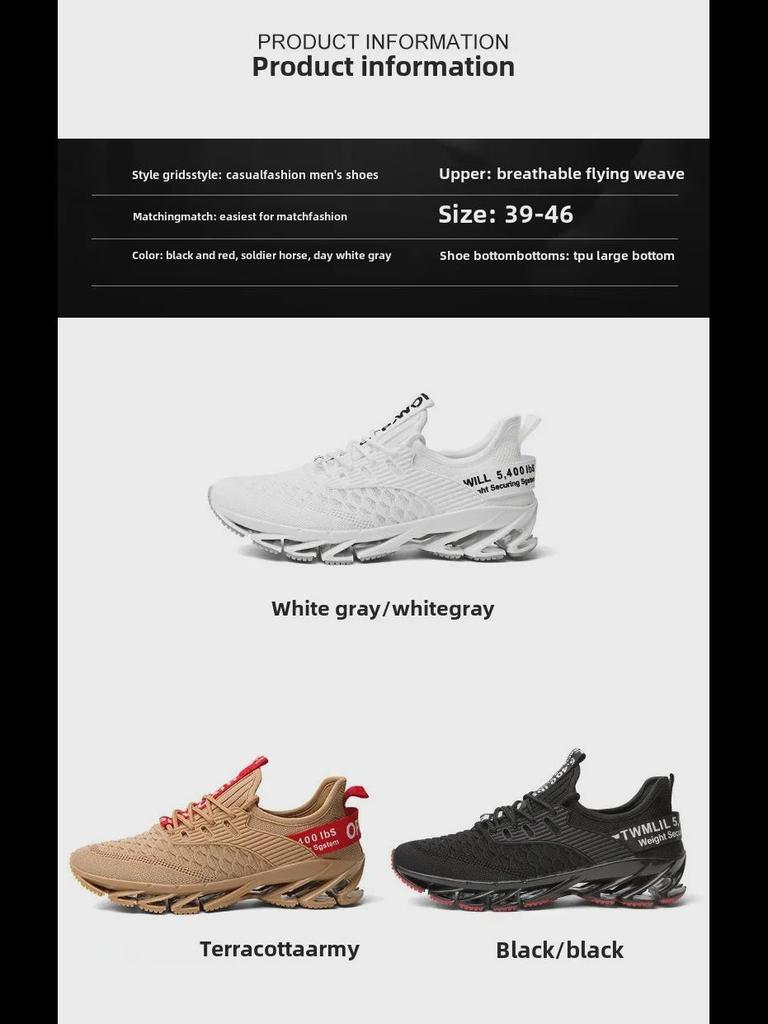 Zapatos Casuales de Moda para Hombre Otoño 2025 Transpirables Tejido Volador Estilo Blade