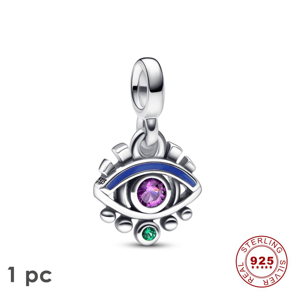 Novo Real S925 Prata Esterlina Me Charm Unicórnio Estrela Hoop Bead Fit Original Me Pulseiras Mulheres Coração Jóias Para Presente
