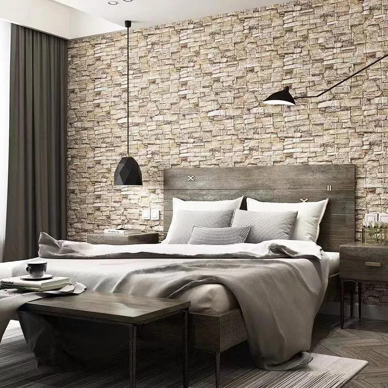 1-10pcs 35x38.5cm / 13.78in X 15.16in DIY Self-adhesive 3d Wall Stickers for Bedroom Waterproof Home Decor Foam Brick Wallpaper
