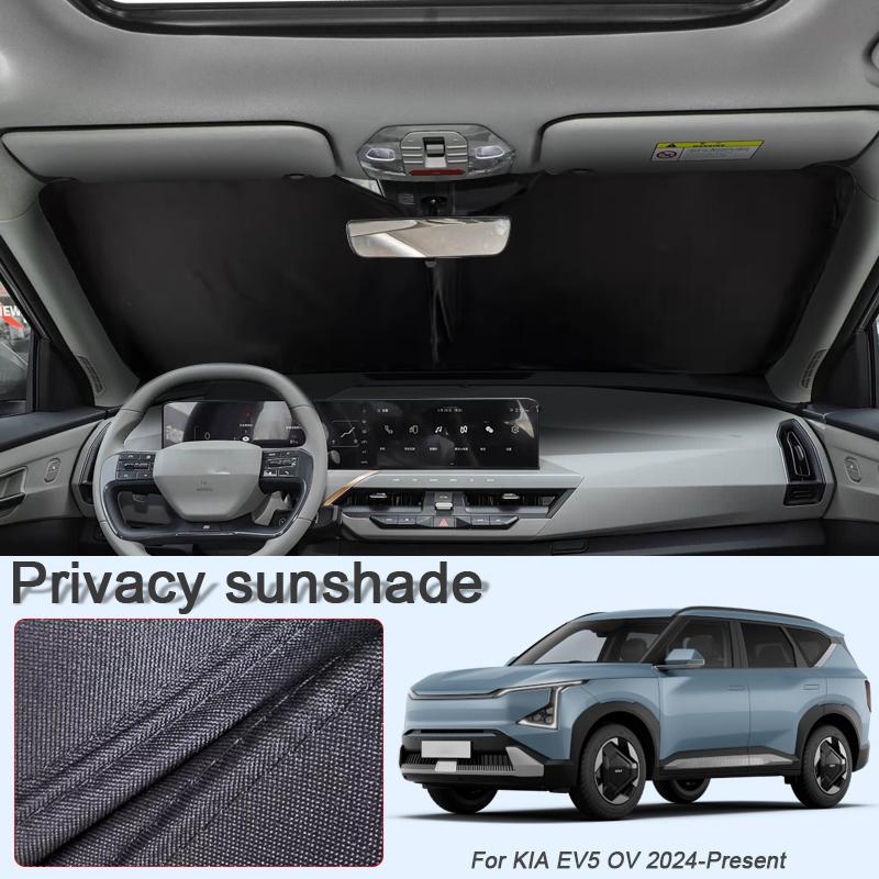 Car Black Window Privacy Sunshade For KIA EV5 OV 2024-Present Auto Anti-UV Heat Insulation Protect Cover Interior Accessory