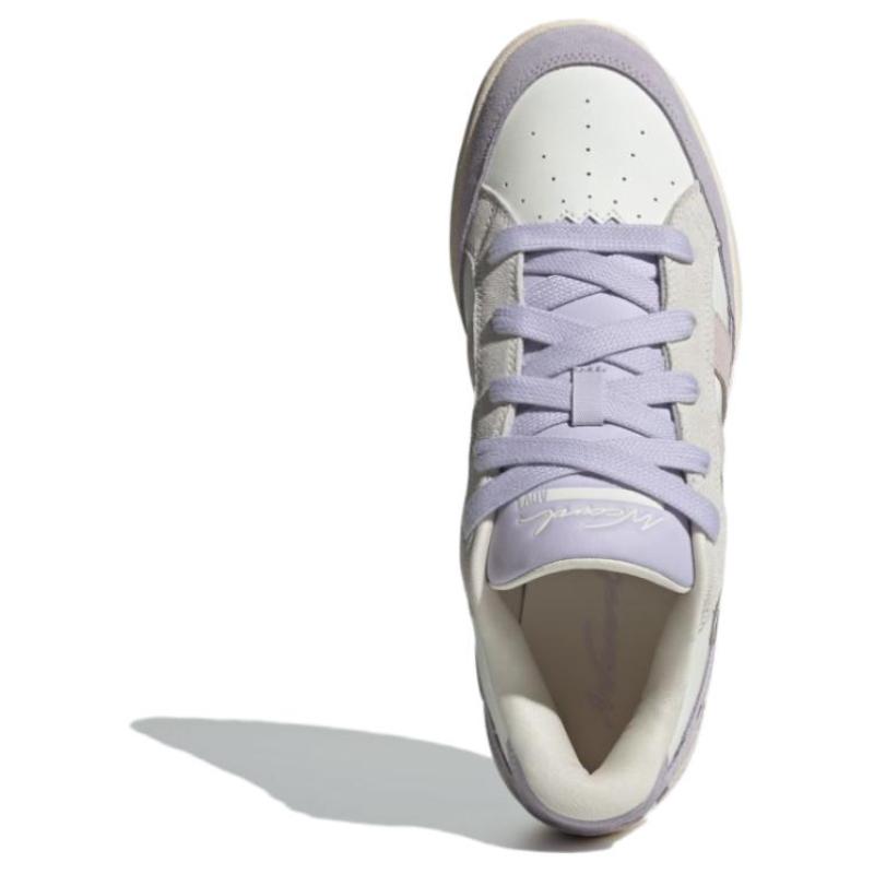 Adidas WCARD ADV Anti-Slip Wear-Resistant Low-Top Skateboard Shoes Women's White Gray Purple Sneakers JH7186